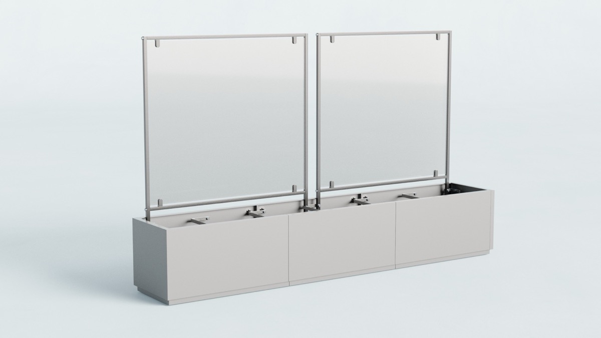 Üvegtartó panelrendszer 150 cm