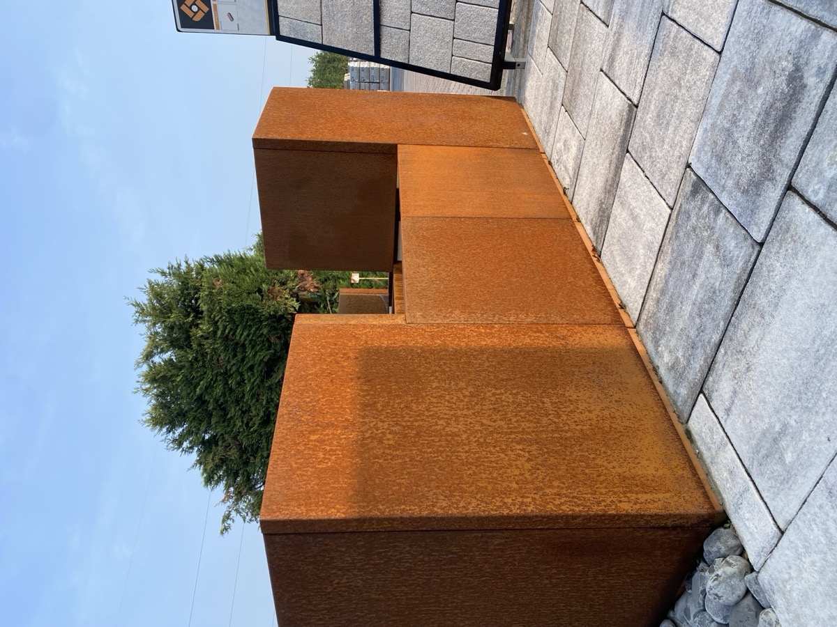 Corten fém virágláda